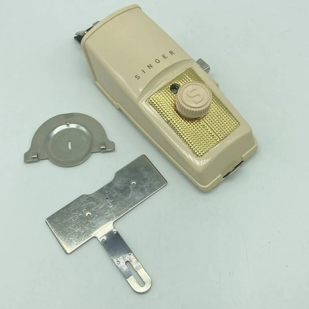 Singer Buttonholer Sewing Machine Attachment 1960 In Green Case Vintage Retro